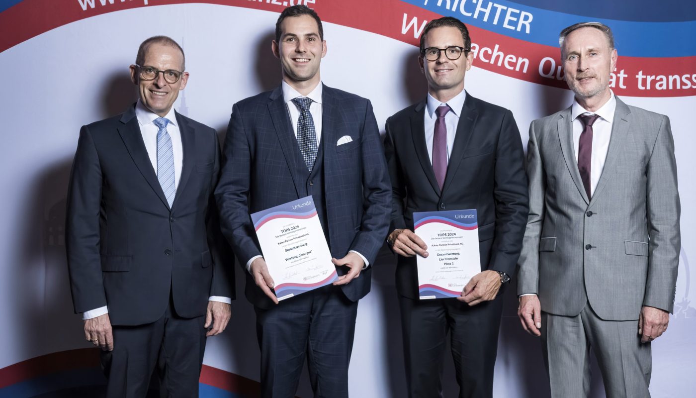Kaiser Partner Privatbank once again achieves top performance in Fuchs | Richter Prüfinstanz