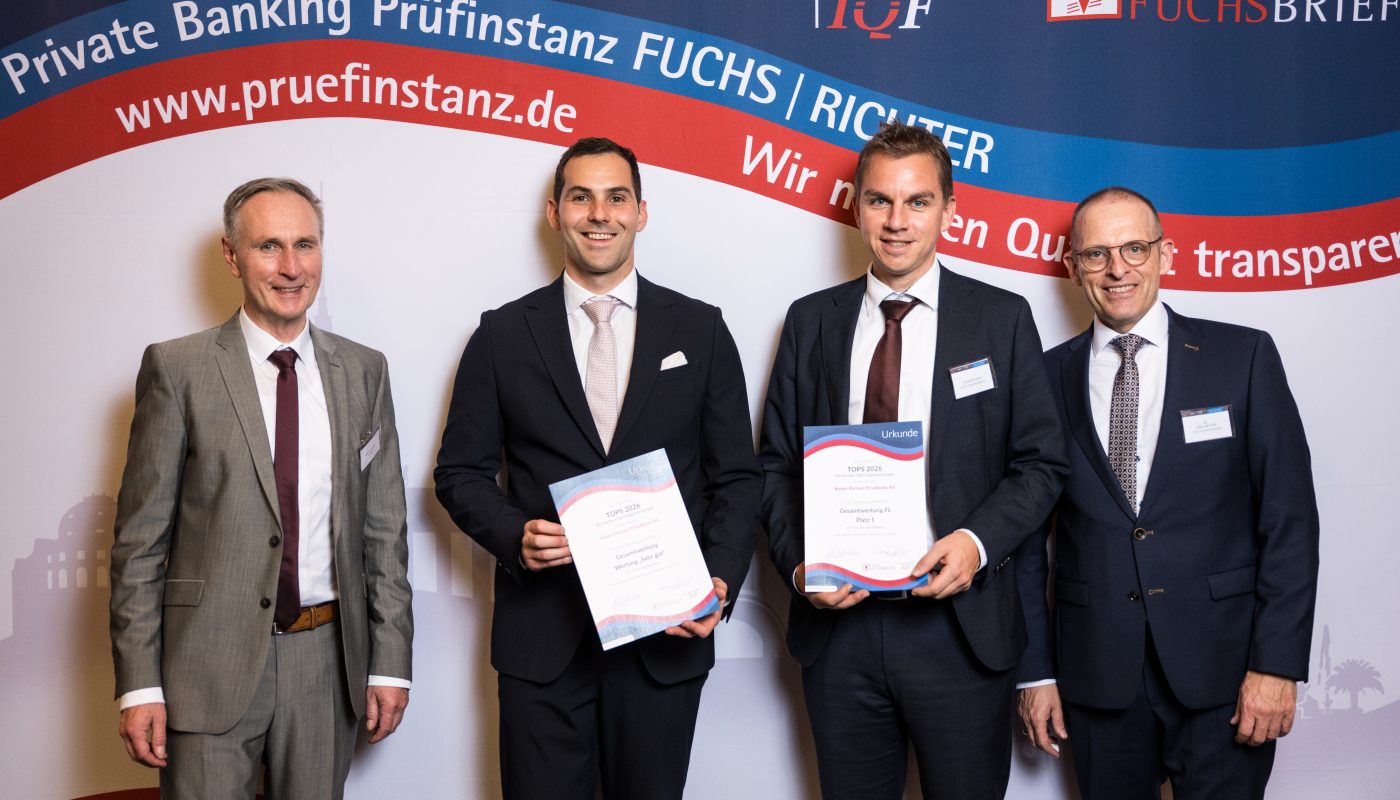 FUCHS | RICHTER Quality Test: Number 1 in Liechtenstein and Gold again